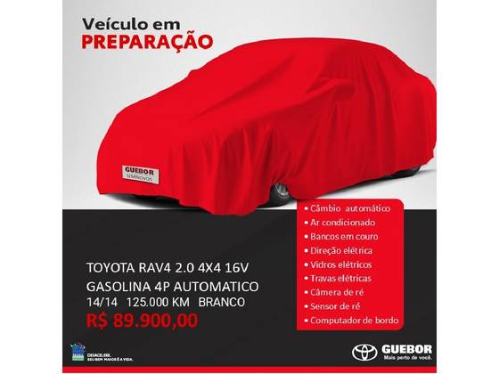 TOYOTA RAV4 2.0 4X4 16V GASOLINA 4P AUTOMÁTICO